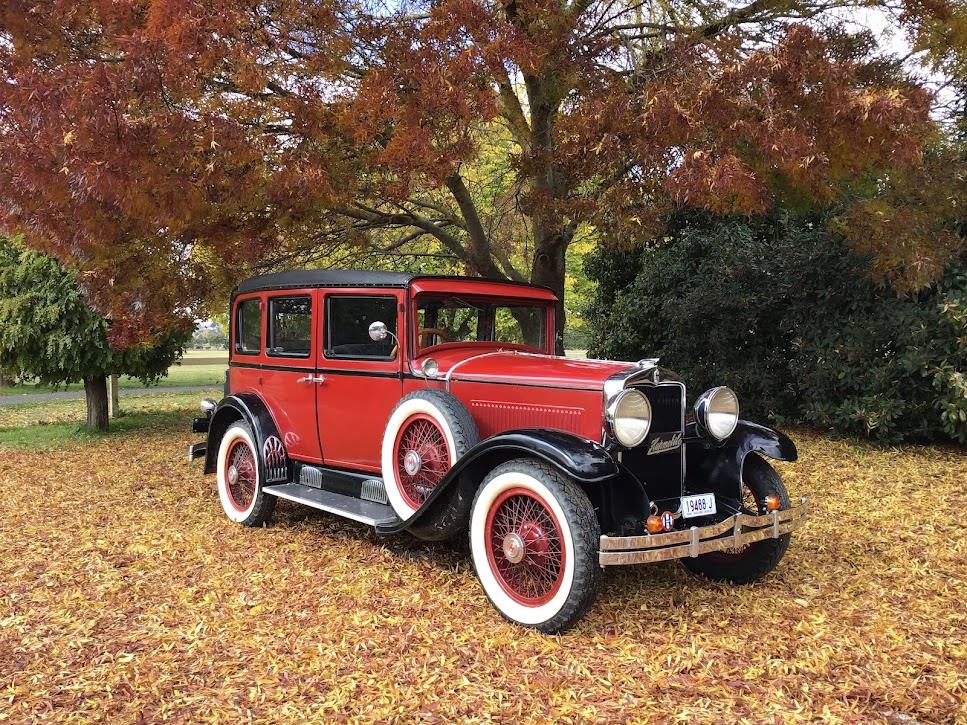 The Presidents 1928 Hupmobile matching the Autumn colours